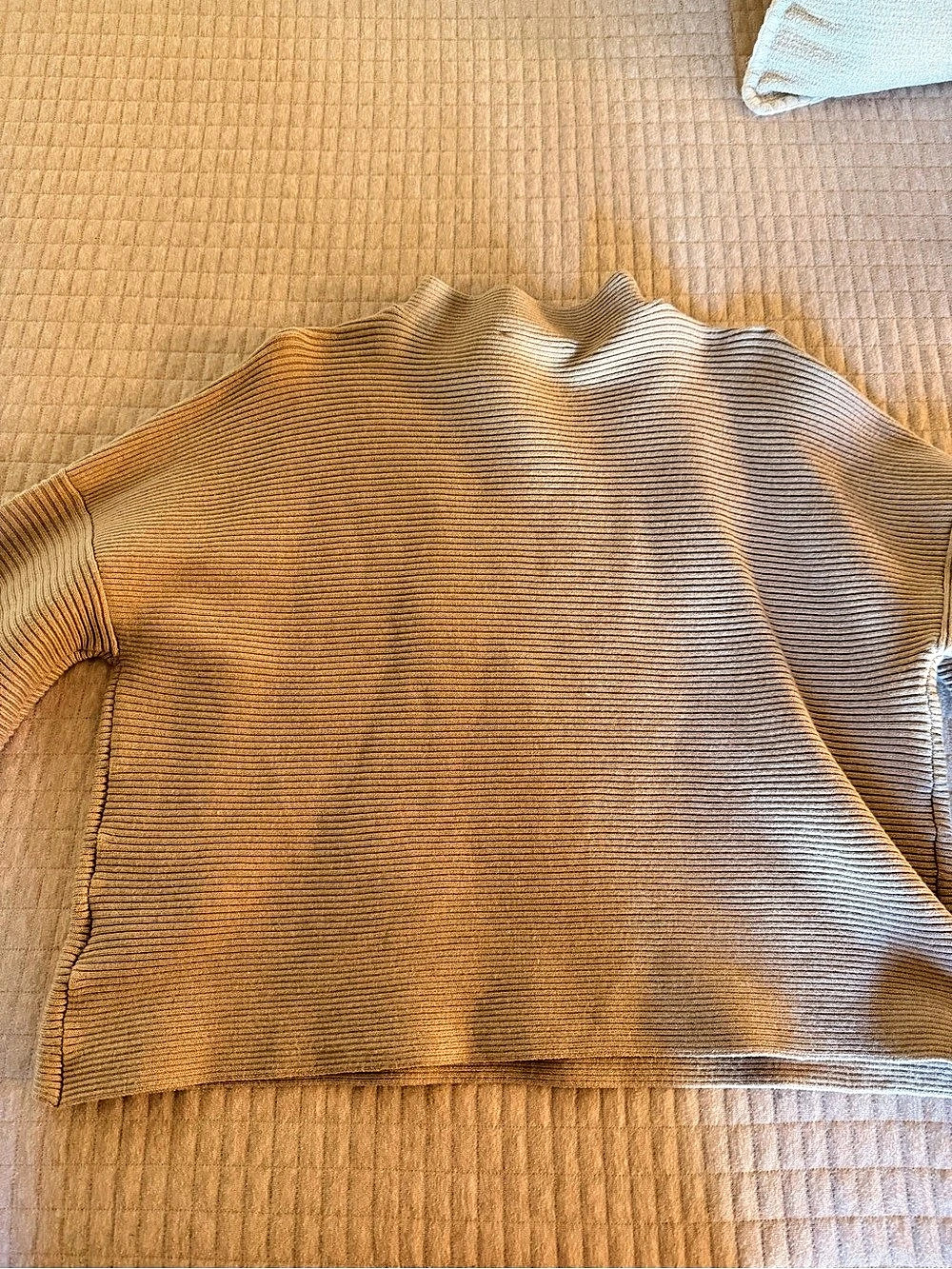 Joseph A. Ribbed mockneck Sweater with bell sleeves